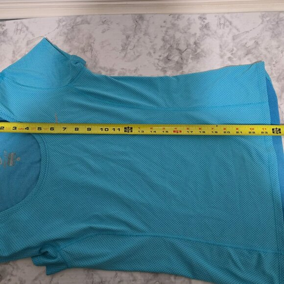 Nike Running Short Sleeve Dri-Fit Turquoise Top Size Small - Picture 8 of 8